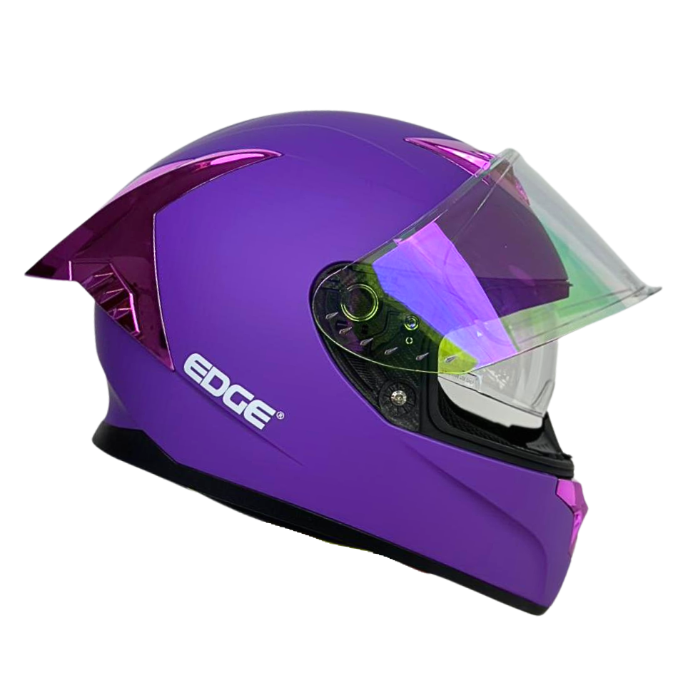 Casco EDGE Integral Racer Sólido Morado Certificación DOT