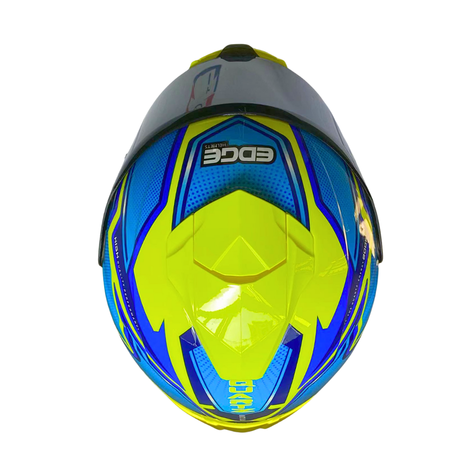 Casco Edge Shanghai Quartz  Amarillo / Azul Cert Dot I Ece