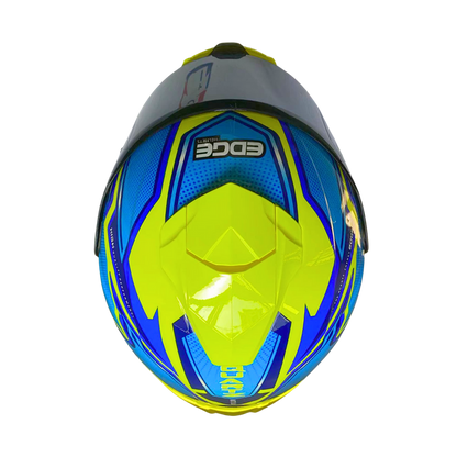 Casco Edge Shanghai Quartz  Amarillo / Azul Cert Dot I Ece