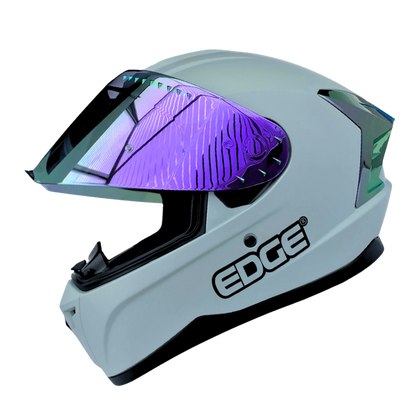 Casco EDGE Integral Extreme Solido gris / Morado Metalizado Certificación DOT I ECE