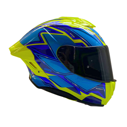Casco Edge Shanghai Quartz  Amarillo / Azul Cert Dot I Ece