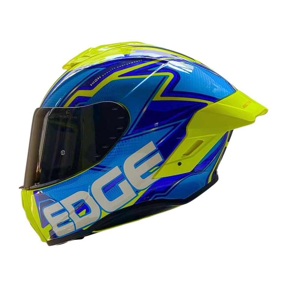 Casco Edge Shanghai Quartz  Amarillo / Azul Cert Dot I Ece