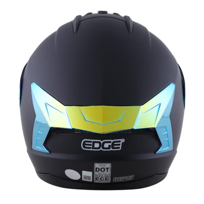 Casco EDGE Integral Extreme Solido Negro / Dorado Metalizado Certificación DOT I ECE