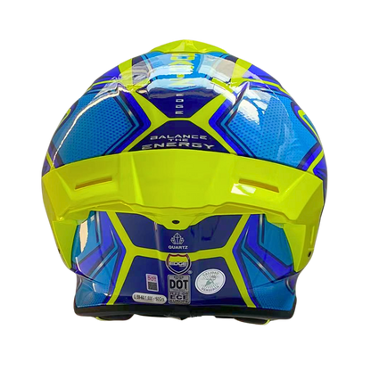Casco Edge Shanghai Quartz  Amarillo / Azul Cert Dot I Ece
