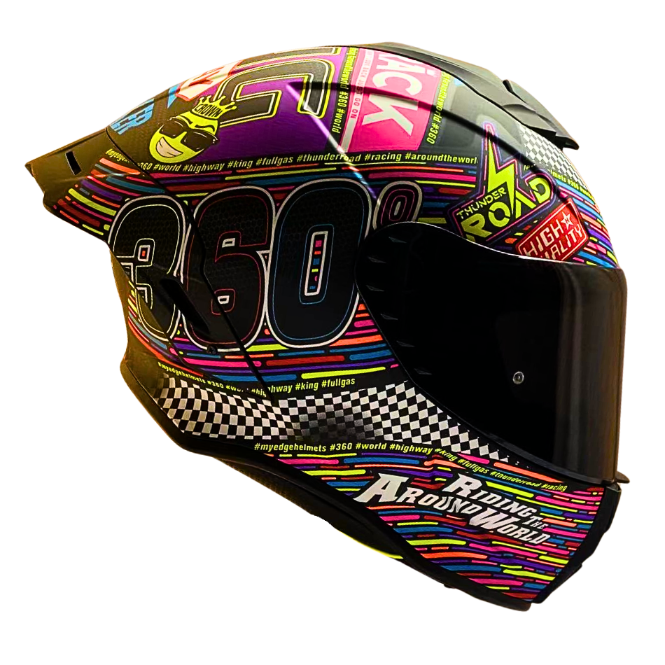 Casco EDGE Integral Shanghai Racing 360 Certificación DOT I ECE