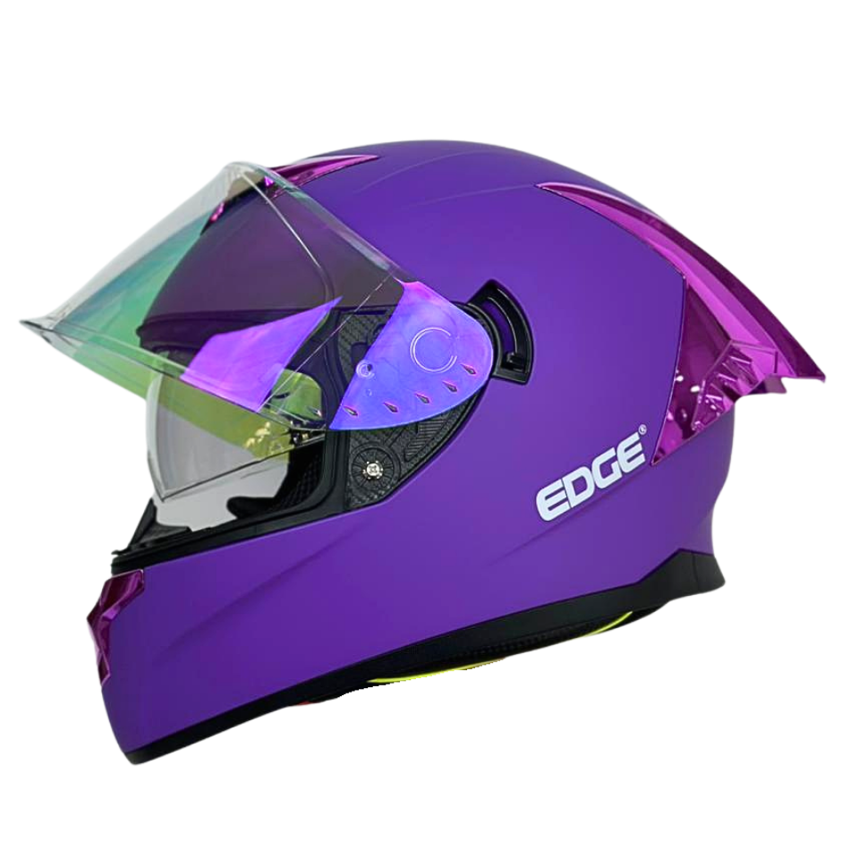 Casco EDGE Integral Racer Sólido Morado Certificación DOT