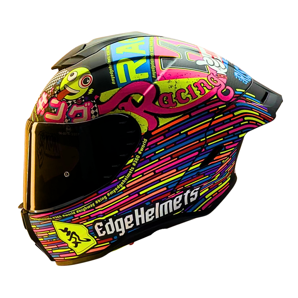 Casco EDGE Integral Shanghai Racing 360 Certificación DOT I ECE