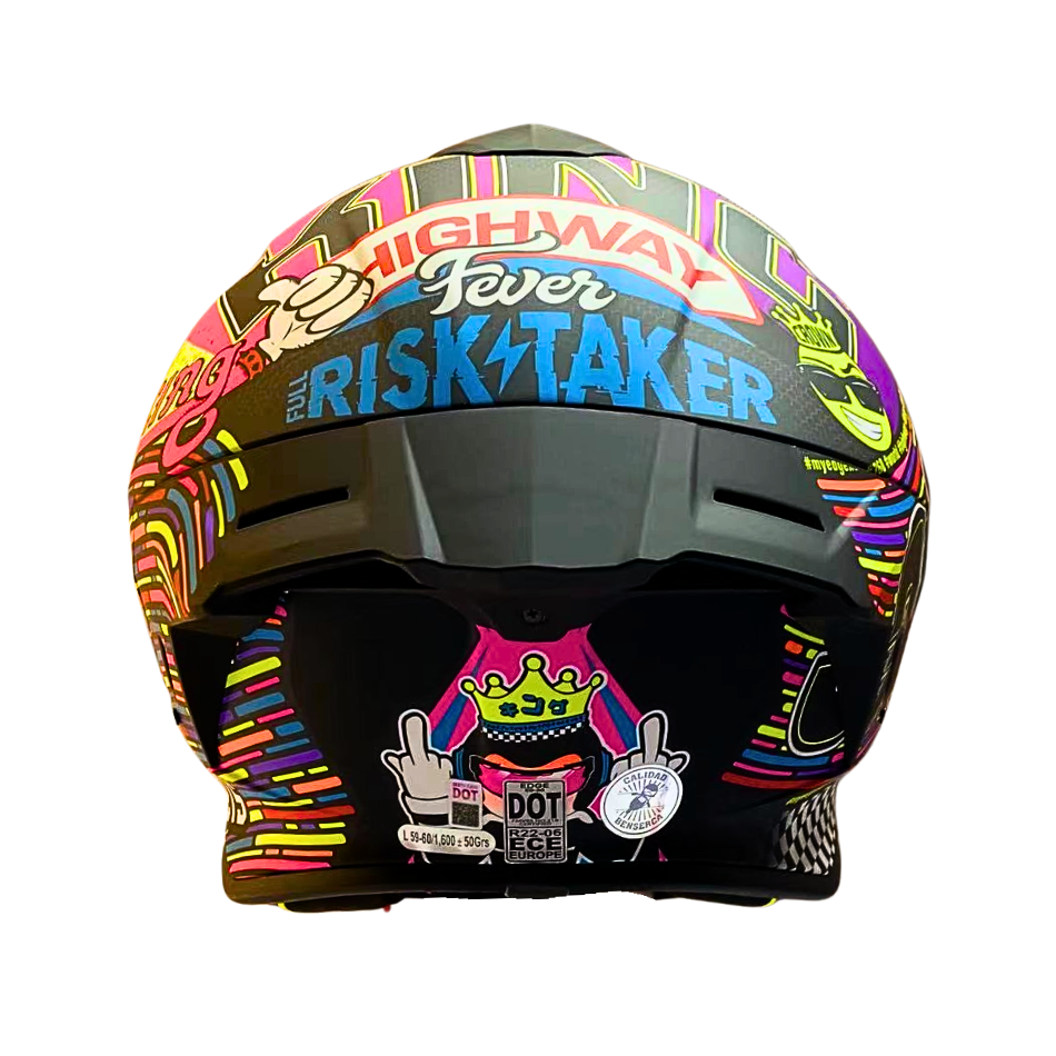 Casco EDGE Integral Shanghai Racing 360 Certificación DOT I ECE