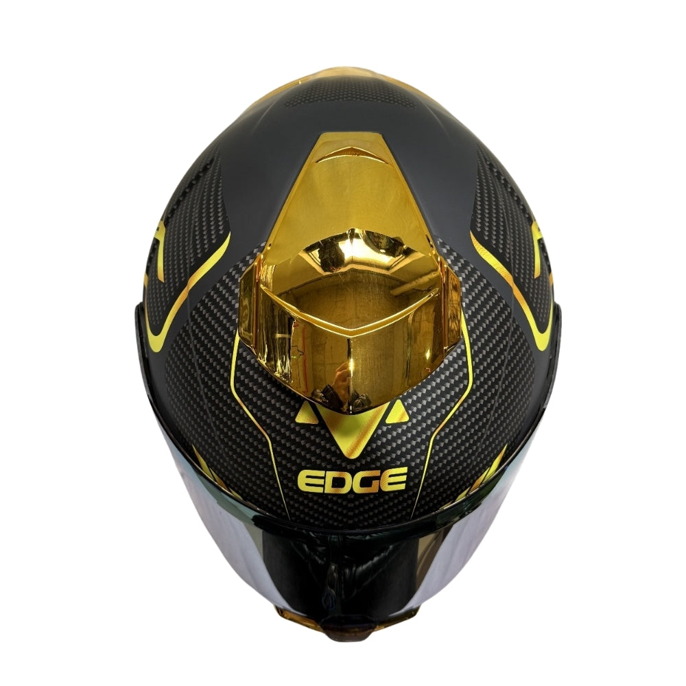 Casco EDGE Integral Shanghai Goldex Dorado Certificación DOT I ECE