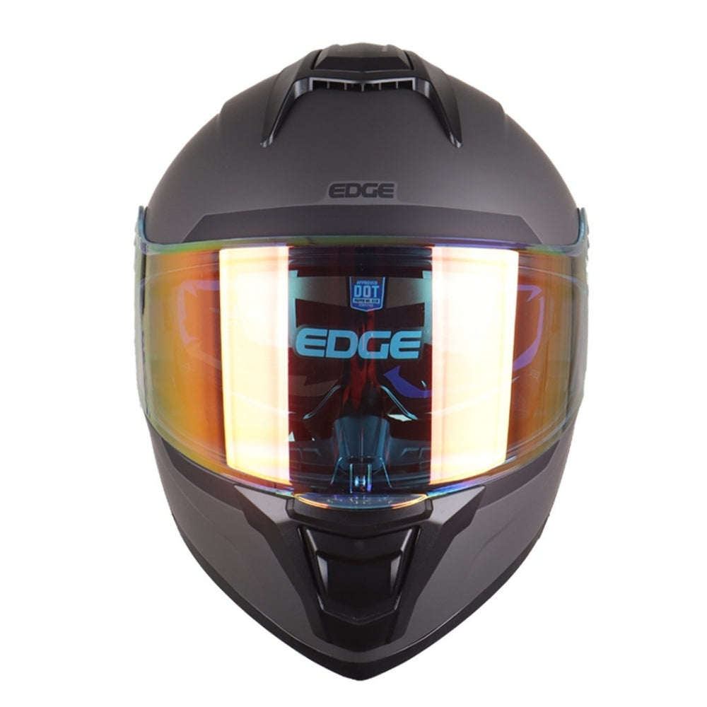 Casco EDGE Abatible Boston Solido Gris / Negro Certificación DOT | ECE