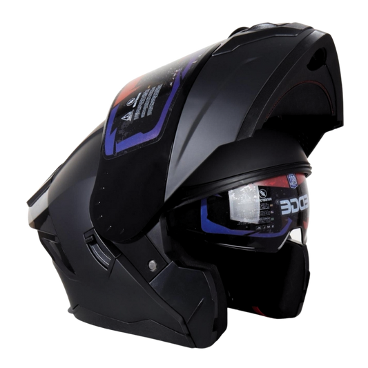 Casco EDGE Abatible Boston Sólido Negro Certificación DOT I ECE
