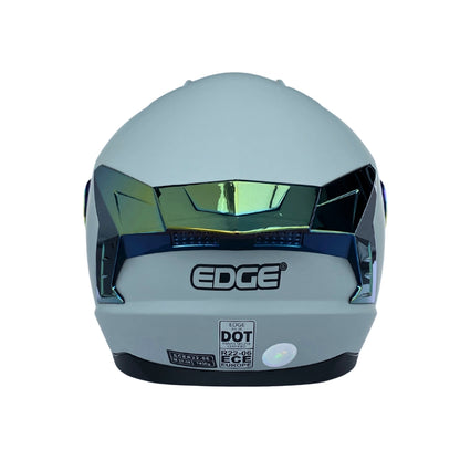 Casco EDGE Integral Extreme Solido Negro / Litmus Metalizado Certificación DOT I ECE