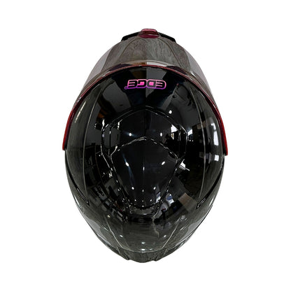 Casco Edge Integral Shanghai Solido Negro / Rosado Dot I Ece