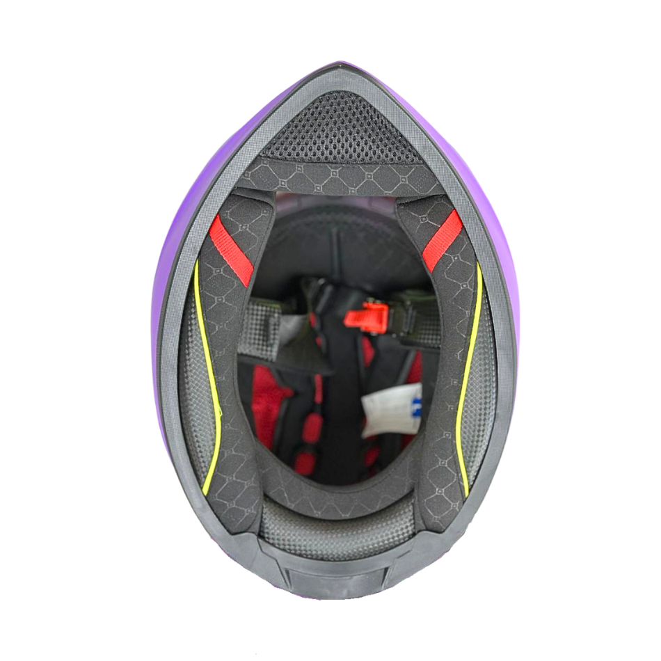 Casco EDGE Integral Racer Sólido Morado Certificación DOT