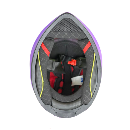Casco EDGE Integral Racer Sólido Morado Certificación DOT