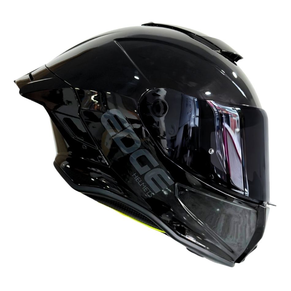 Casco EDGE Integral Shanghai Sólido Negro Certificación DOT I ECE