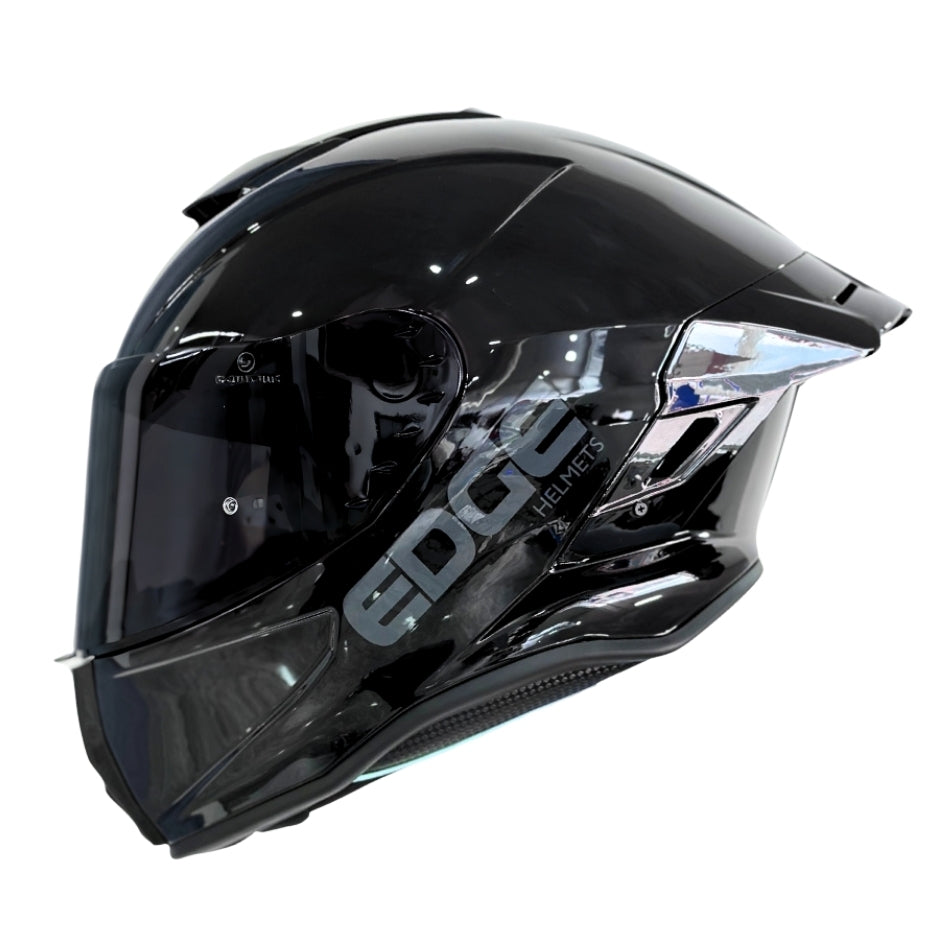 Casco EDGE Integral Shanghai Sólido Negro Certificación DOT I ECE