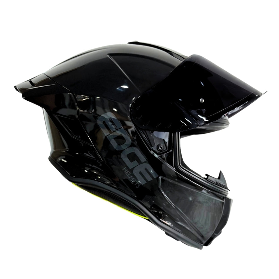 Casco EDGE Integral Shanghai Sólido Negro Certificación DOT I ECE
