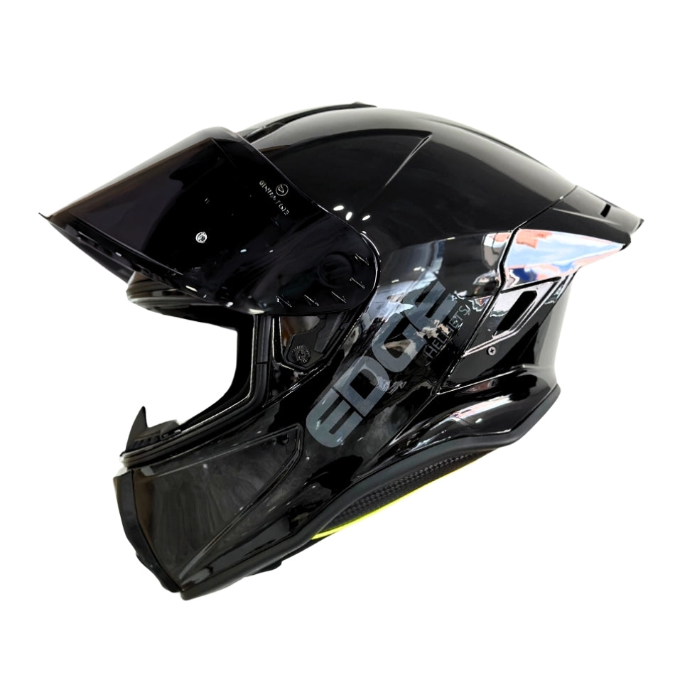 Casco EDGE Integral Shanghai Sólido Negro Certificación DOT I ECE