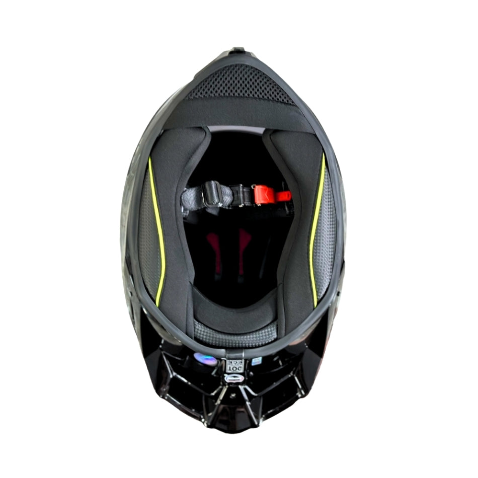 Casco EDGE Integral Shanghai Sólido Negro Certificación DOT I ECE