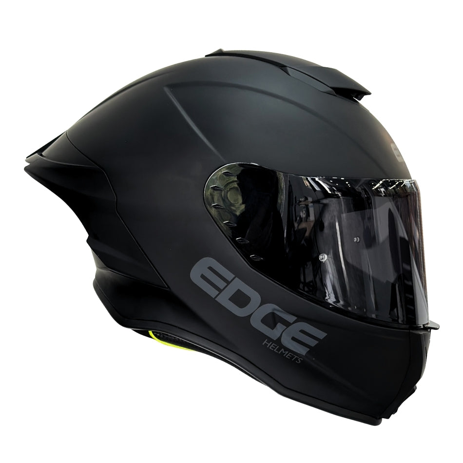 Casco EDGE Integral Shanghai Sólido Negro Certificación DOT I ECE
