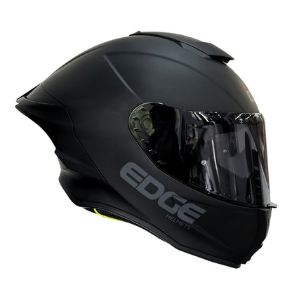 Casco EDGE Integral Shanghai Sólido Negro Certificación DOT I ECE