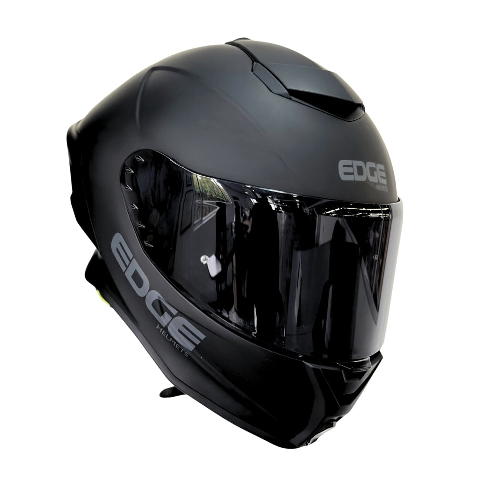 Casco EDGE Integral Shanghai Sólido Negro Certificación DOT I ECE