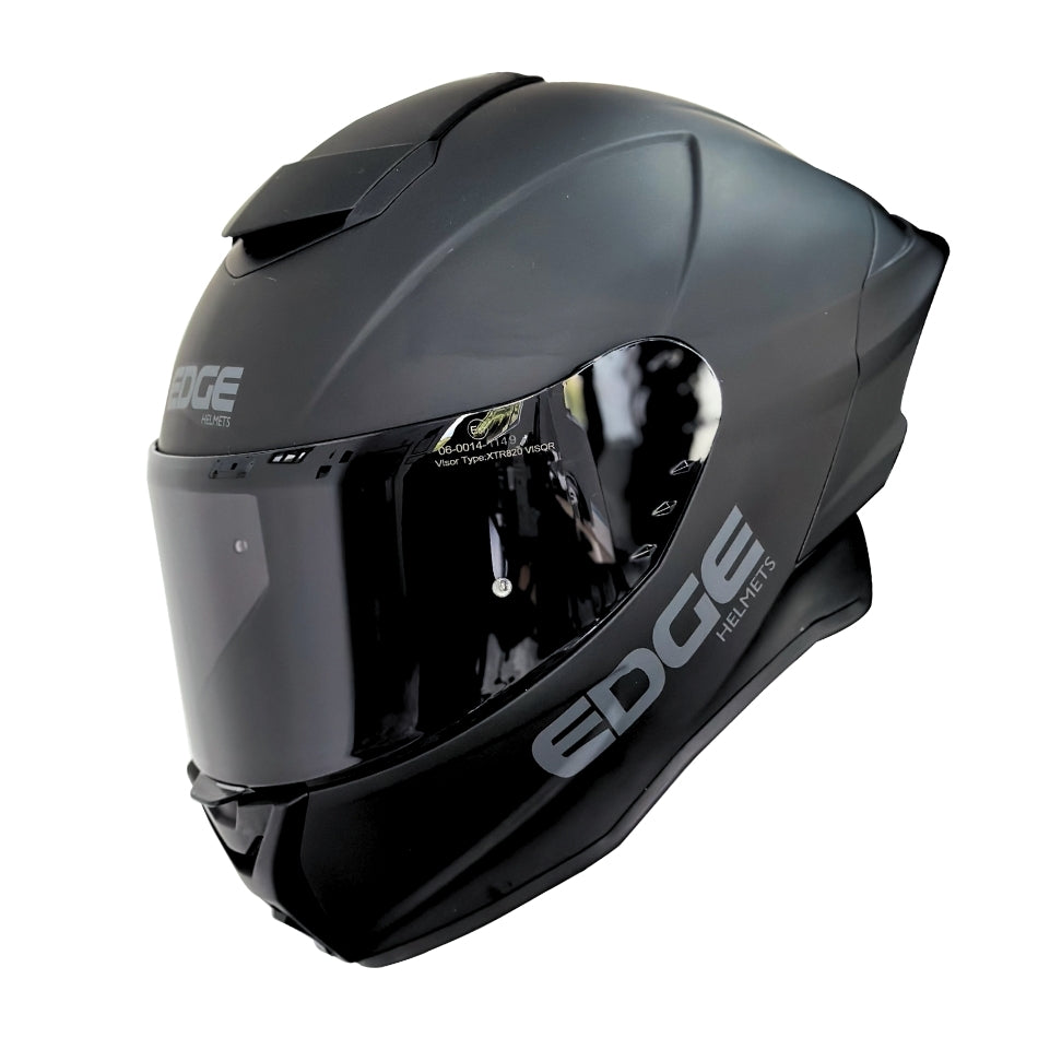 Casco EDGE Integral Shanghai Sólido Negro Certificación DOT I ECE