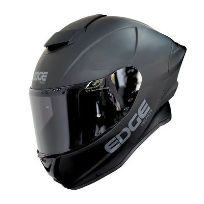 Casco EDGE Integral Shanghai Sólido Negro Certificación DOT I ECE
