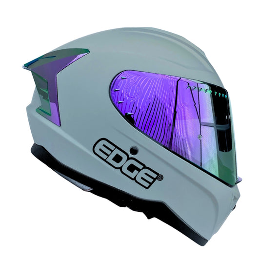 Casco EDGE Integral Extreme Solido Negro / Morado Metalizado Certificación DOT I ECE