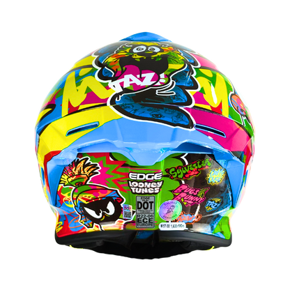 Casco WARNER Integral Shanghai Looney Tunes Neon Certificación DOT I ECE