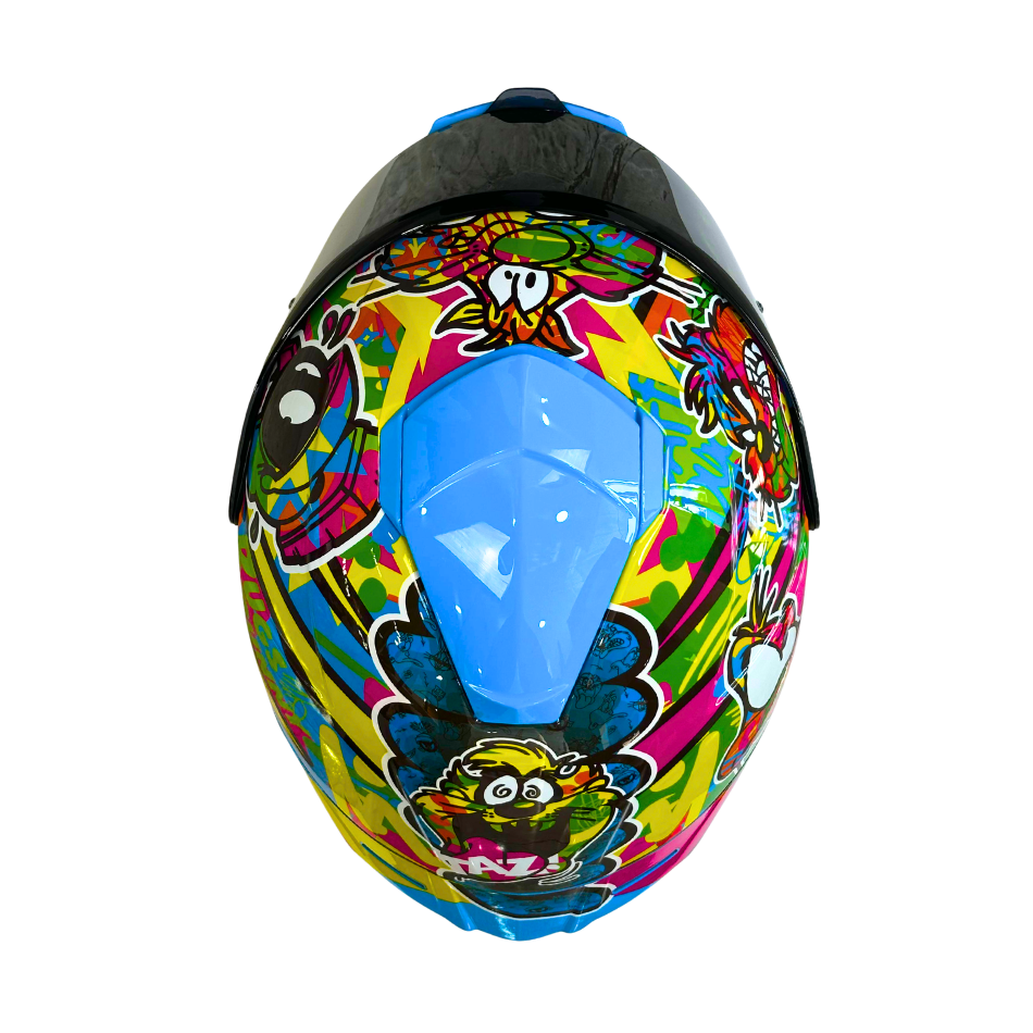 Casco WARNER Integral Shanghai Looney Tunes Neon Certificación DOT I ECE
