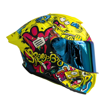 Casco NICK Integral Shanghai Bob Esponja Certificación DOT I ECE