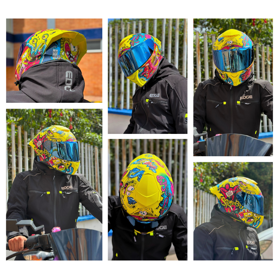 Casco NICK Integral Shanghai Bob Esponja Certificación DOT I ECE