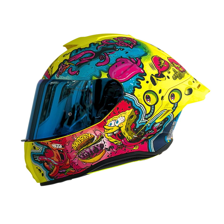 Casco NICK Integral Shanghai Bob Esponja Certificación DOT I ECE