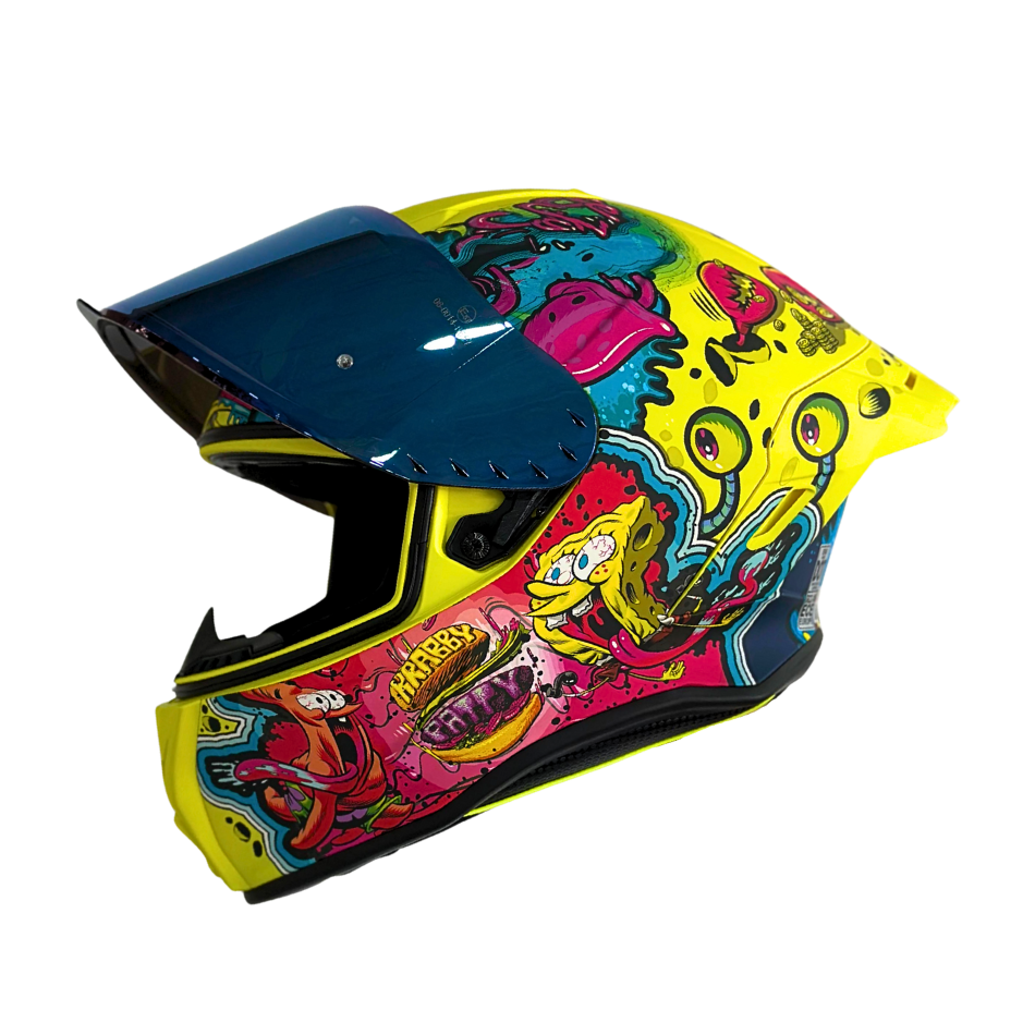 Casco NICK Integral Shanghai Bob Esponja Certificación DOT I ECE