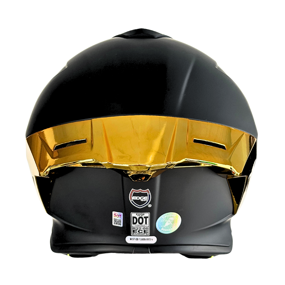 Casco EDGE Integral Shanghai Metalizado Dorado Certificación DOT I ECE
