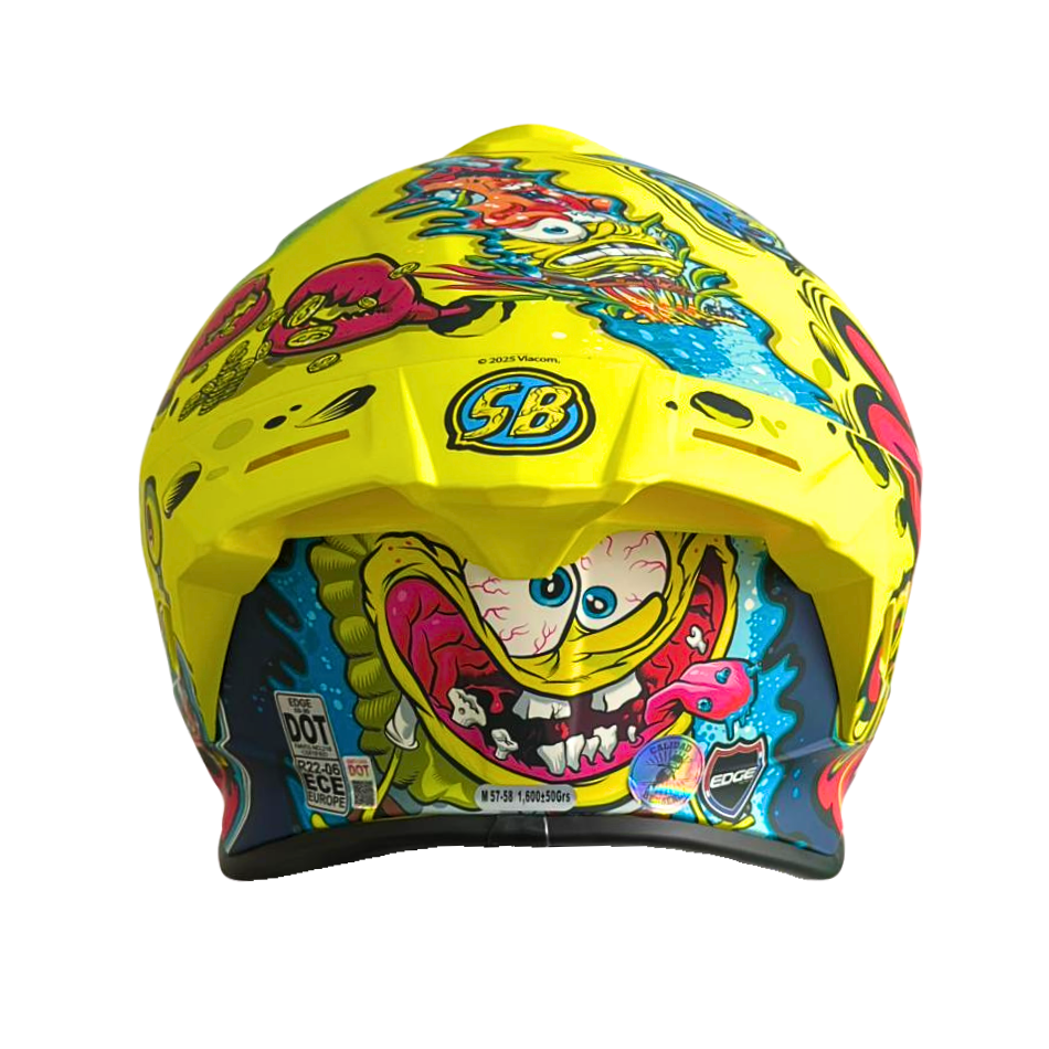 Casco NICK Integral Shanghai Bob Esponja Certificación DOT I ECE
