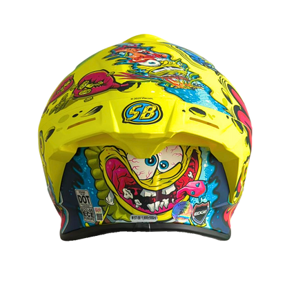 Casco NICK Integral Shanghai Bob Esponja Certificación DOT I ECE