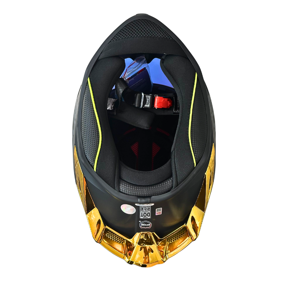 Casco EDGE Integral Shanghai Metalizado Dorado Certificación DOT I ECE