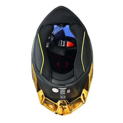 Casco EDGE Integral Shanghai Metalizado Dorado Certificación DOT I ECE