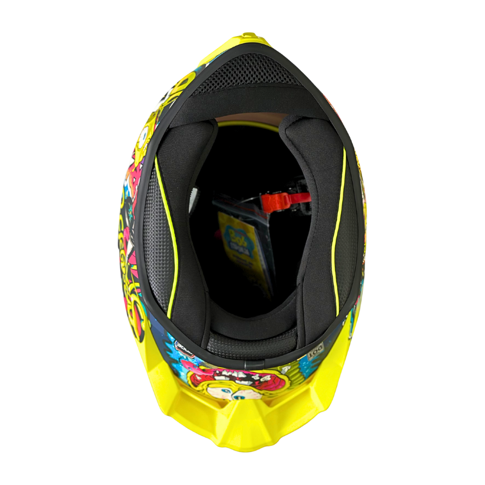 Casco NICK Integral Shanghai Bob Esponja Certificación DOT I ECE