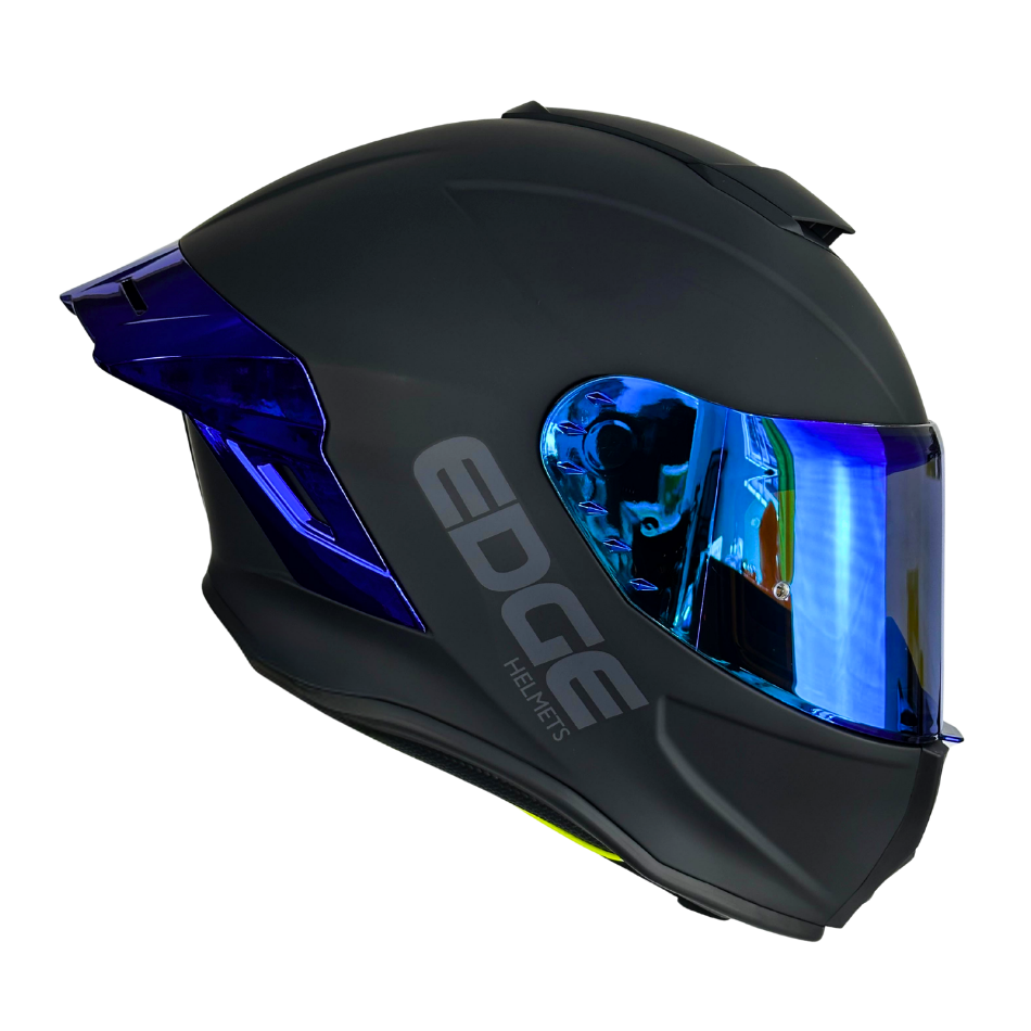 Casco EDGE Integral Shanghai Metalizado Azul Certificación DOT I ECE