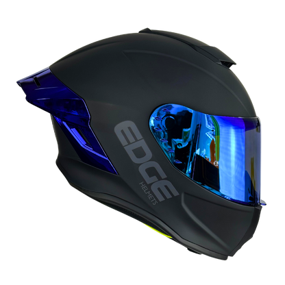 Casco EDGE Integral Shanghai Metalizado Azul Certificación DOT I ECE