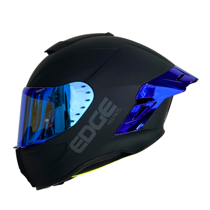 Casco EDGE Integral Shanghai Metalizado Azul Certificación DOT I ECE