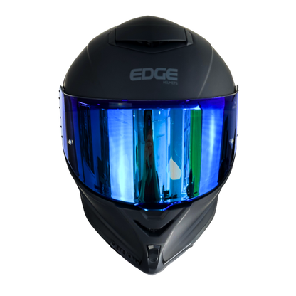 Casco EDGE Integral Shanghai Metalizado Azul Certificación DOT I ECE