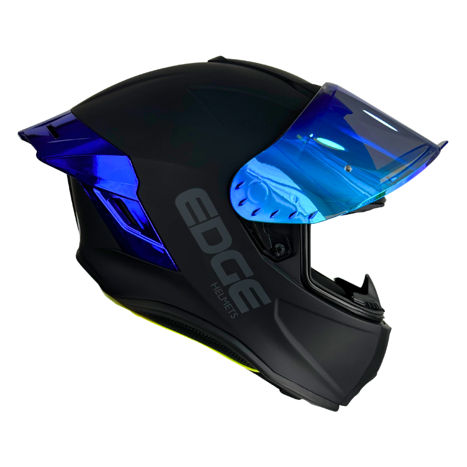 Casco EDGE Integral Shanghai Metalizado Azul Certificación DOT I ECE