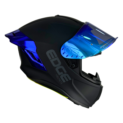 Casco EDGE Integral Shanghai Metalizado Azul Certificación DOT I ECE