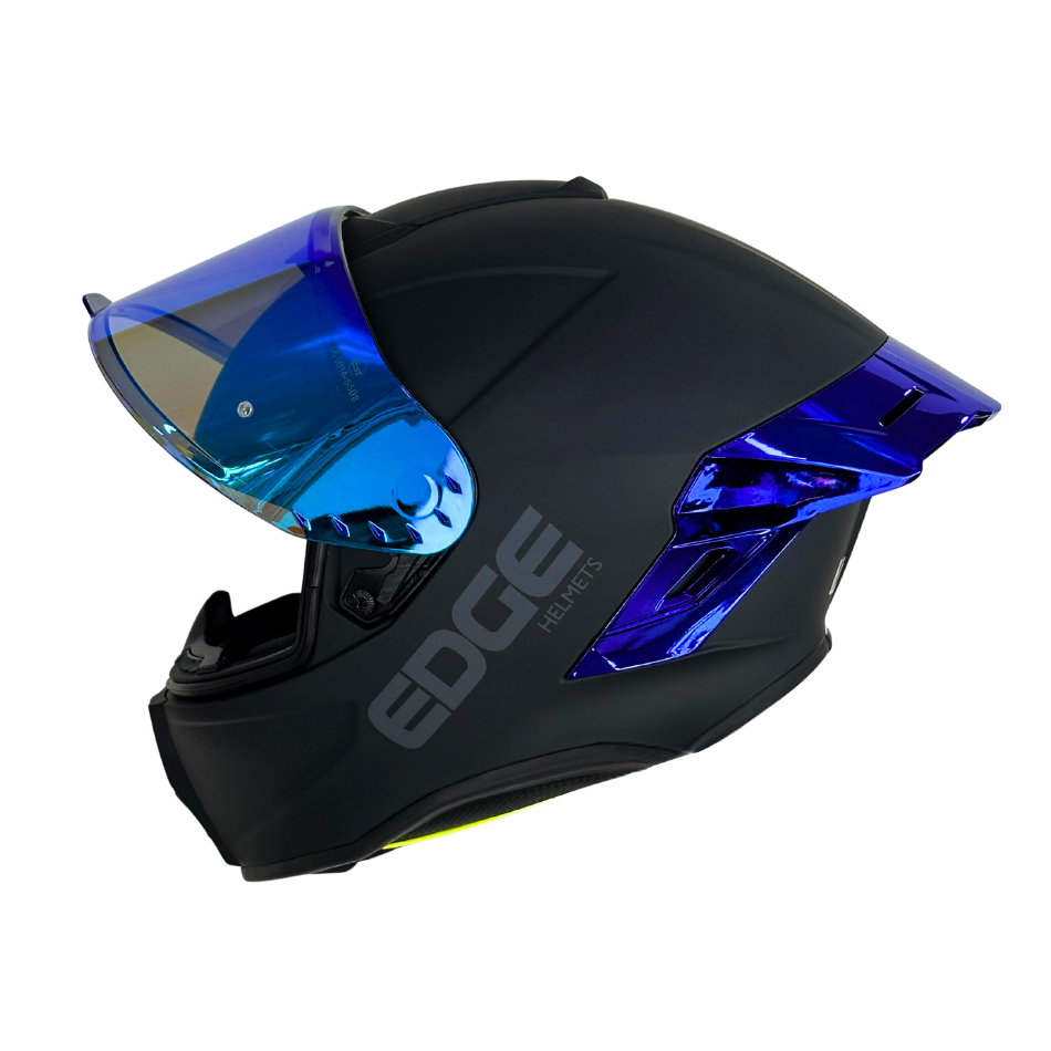Casco EDGE Integral Shanghai Metalizado Azul Certificación DOT I ECE