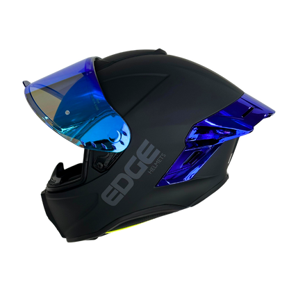 Casco EDGE Integral Shanghai Metalizado Azul Certificación DOT I ECE
